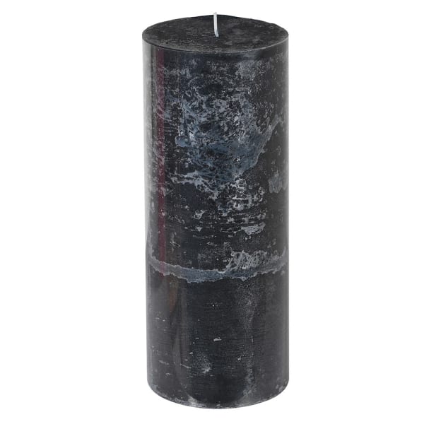 Black Wax Pillar Candle Interior Thirteen