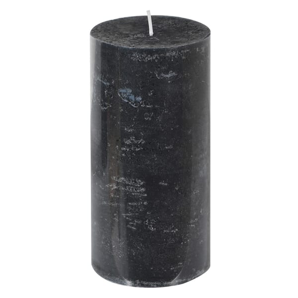 Black Wax Pillar Candle Interior Thirteen