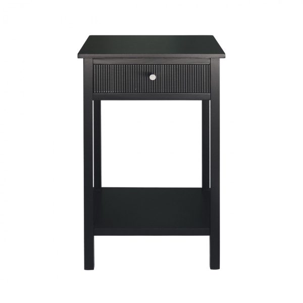 Black Fluted End Table Interior Thirteen