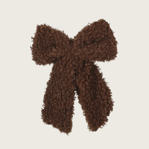 Brown Bouclé Bow Hanging Decoration