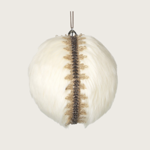 White Plush Decorative Bauble