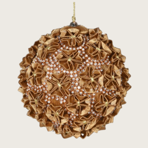 Gold Diamante Flower Bauble