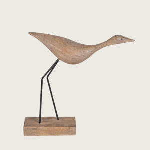 Wooden Wading Seabird Ornament on Stand