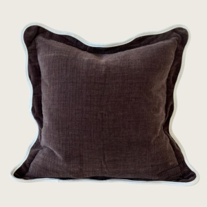 Ottilie Chocolate Scalloped Edge Cushion