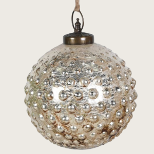 Antique Gold Dimpled Large Bauble