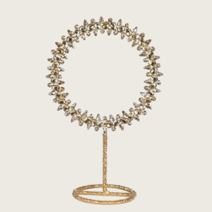 Jewelled Gold Wreath Christmas Decoration