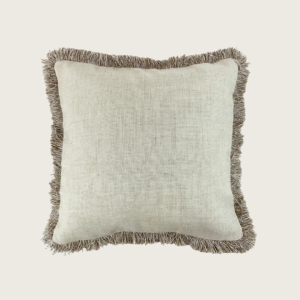 Casablanca Natural Fringe Cushion